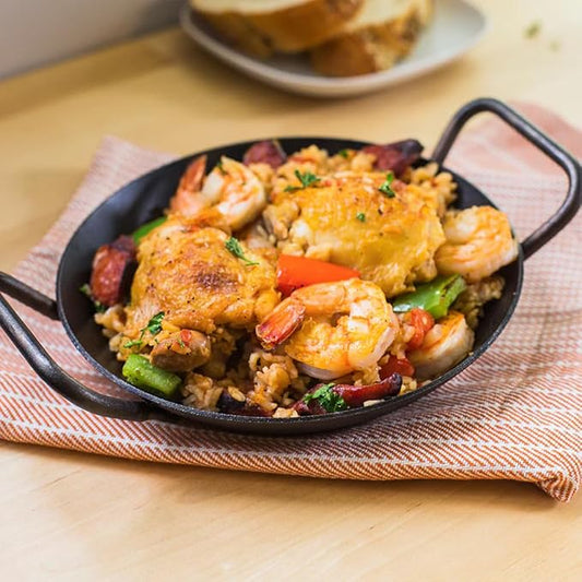 Lodge Pre-Seasoned Carbon Steel Skillet - Dual Assist Handle - Use in the Oven, on the Stove, on the Grill, or Over a Campfire - 8 Inch