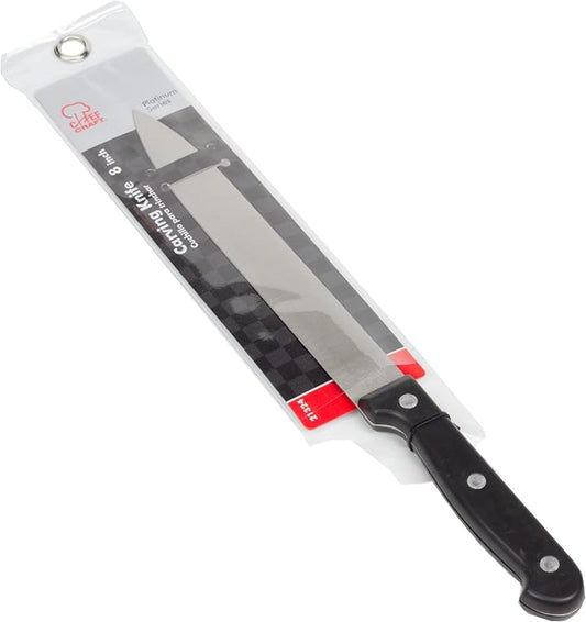 Chef Craft Select Carving Knife, 8 inch blade 14 inches in length, Stainless Steel/Black
