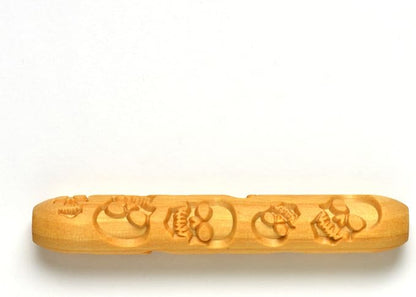 MKM Pottery Tools Wood Hand Rollers for Clay (HR-33 Skulls)
