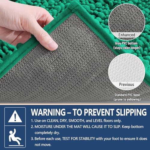 Arotive Bathroom Rugs Mat 30x20, Soft Absorbent Chenille Shaggy Bath Mat