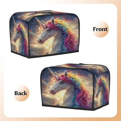 Toaster Cover 4 Slice Wide Slot Unicorn GalaxyBread Toaster Oven Dustproof Cover Small Appliance Kitchen Covers Dust and Fingerprint Protection for Women Gift 4 Slice