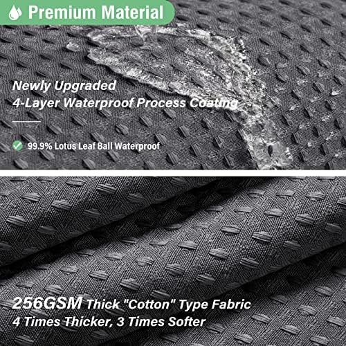 Dynamene Long Waffle Shower Curtain 256GSM Heavy Fabric 72x80 Charcoal Grey