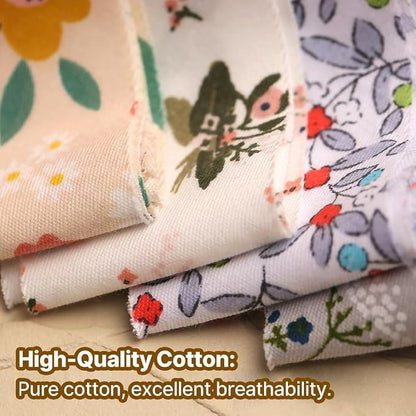 40 Pcs Jelly Roll Fabric Strips for Quilting Fabrics, Sewing Supplies 2.6 Inch Precut Cotton Fabric Bundles, Perfect for Quilt Projects,Floral Patchwork Leaf Green