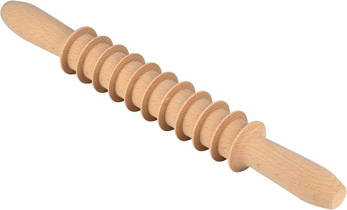 Beech Wood 14mm Pappardelle Pasta Cutter Noodle Lattice Roller Docker Dough Cutter Wooden Rolling Pin Spaghetti Pasta Maker Beechwood Noodle Cutter Rolling Pin Kitchen Cooking Tools