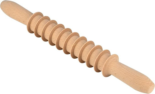 Beech Wood 14mm Pappardelle Pasta Cutter Noodle Lattice Roller Docker Dough Cutter Wooden Rolling Pin Spaghetti Pasta Maker Beechwood Noodle Cutter Rolling Pin Kitchen Cooking Tools