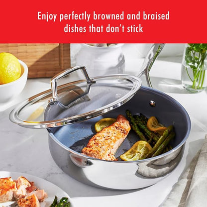 ZWILLING Spirit Energy + 10-pc Stainless Steel Ceramic Nonstick Cookware Set