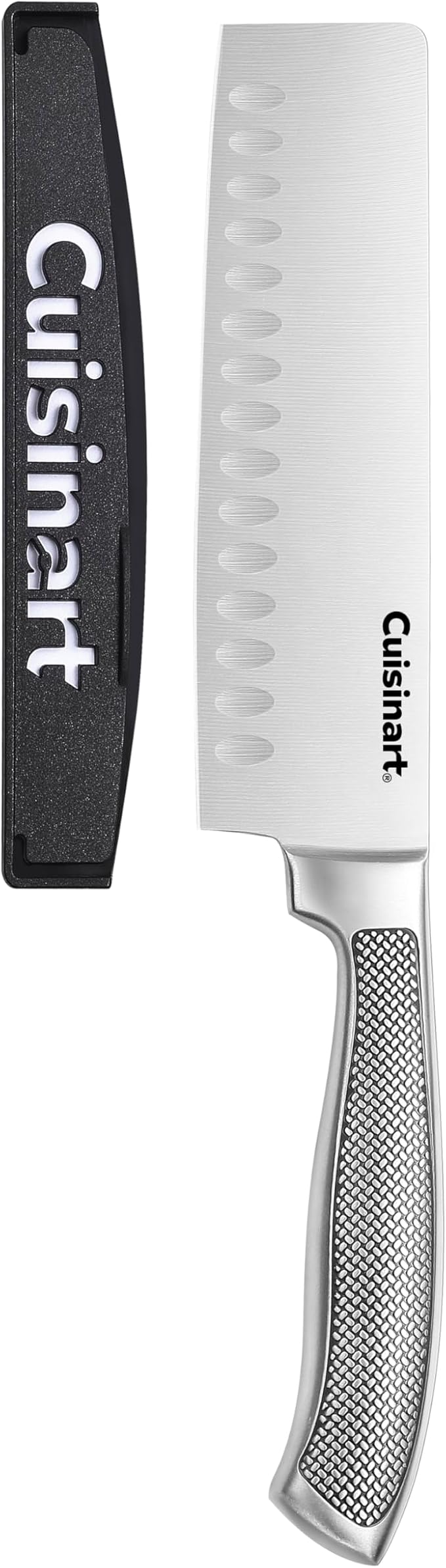 Cuisinart 7" Stainless Steel Nakiri Knife and Blade Guard, Graphix Collection