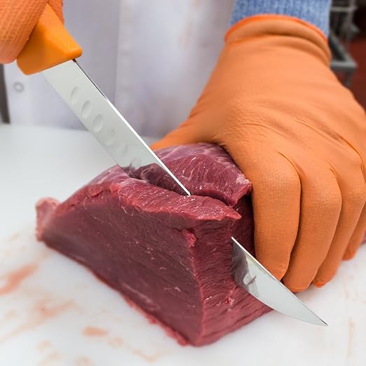 ULTRASOURCE - Breaking Butcher Knife, 8" Fluted Blade, Polypropylene Handle