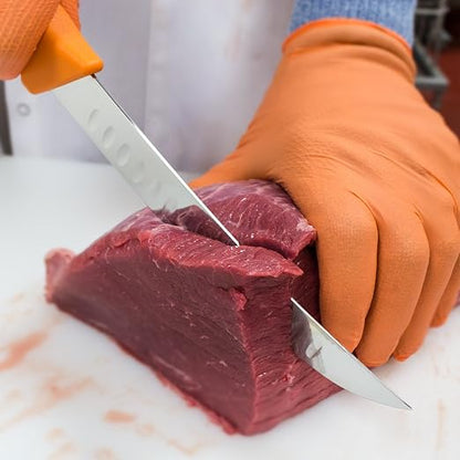 ULTRASOURCE - Breaking Butcher Knife, 8" Fluted Blade, Polypropylene Handle