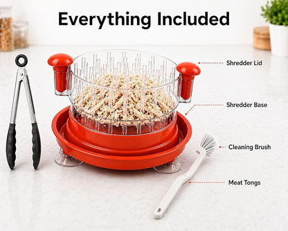 Chicken Shredder Tool Twist – Shred Chicken in Seconds, Easy Meal Prep, BPA-Free, Dishwasher Safe, Anti-Slip Base, Meat Shredder for Chicken Breast, BBQ, Tacos & More