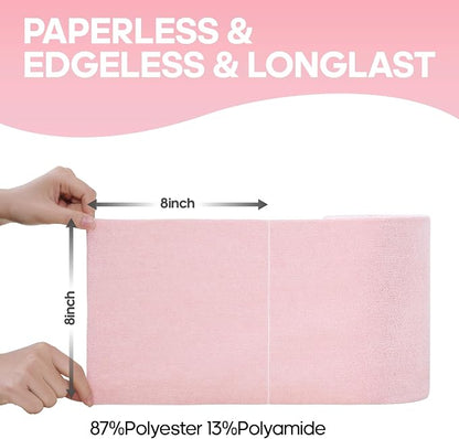 Fantasticlean Microfiber Cleaning Cloth Roll 2 Rolls 120 Pack, Tear Away Paperless Towels, 8" x 8", Reusable Washable Rags, House Kitchen, Pet, Office, Indoor Outdoor, Portable (Pink and Light-Purple)