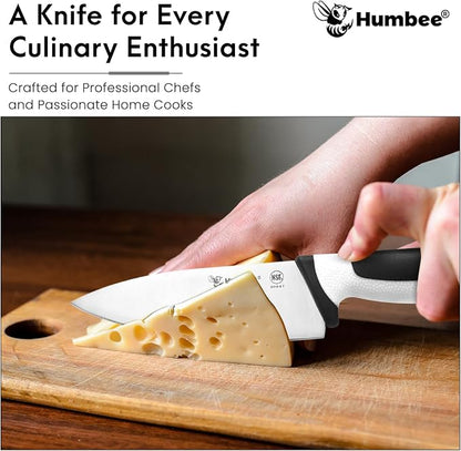 6-Inch Chef Knife, NSF Certified Razor-Sharp High Carbon Stainless Steel Blade – Ergonomic Color Coded Handle, Non-Slip Grip Kitchen Knife, DT-10 Series, White