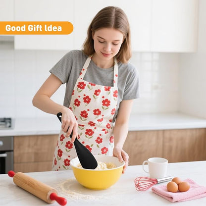12.6" Extra Long Silicone Spatula Spoon for Nonstick Cookware, Seamless One-Piece Design Cooking Spoon with Built-in Tool Rest for Mixing, Scoop and Scrape, Dishwasher Safe, Black & Khaki