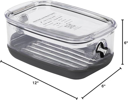 Progressive ProKeeper Stackable Produce ProKeeper Storage Container with Stay-Fresh Vent System (PKS-912 (1.2 qt Berry Keeper))
