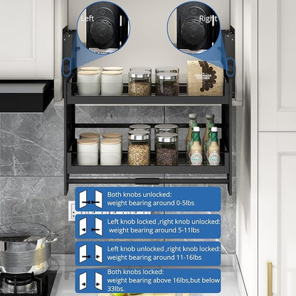 Pull Down Shelf, Kitchen Upper Wall Cabinet (34CRN)