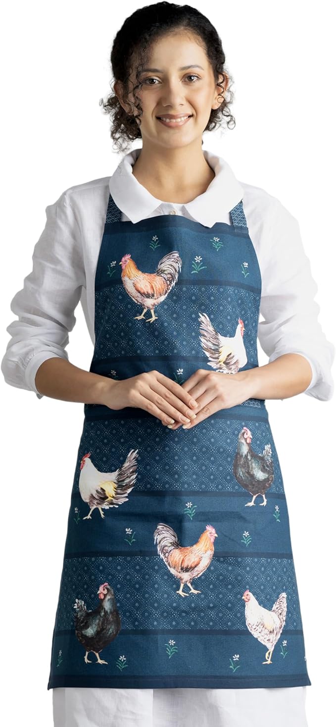 Maison d' Hermine 100% Cotton Apron for women with Pocket Kitchen Chef Apron for Men Cooking Spring Summer