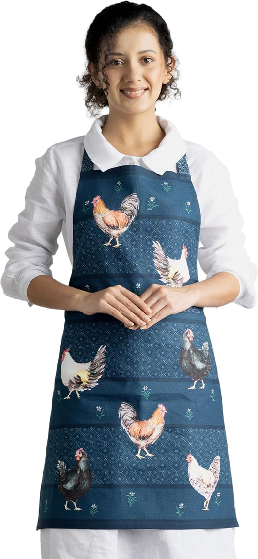 Maison d' Hermine 100% Cotton Apron for women with Pocket Kitchen Chef Apron for Men Cooking Spring Summer