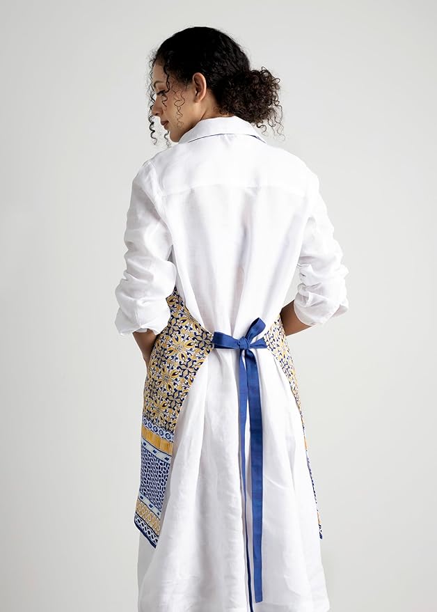 Maison d' Hermine 100% Cotton Apron for women with Pocket Kitchen Chef Apron for Men Cooking Spring Summer