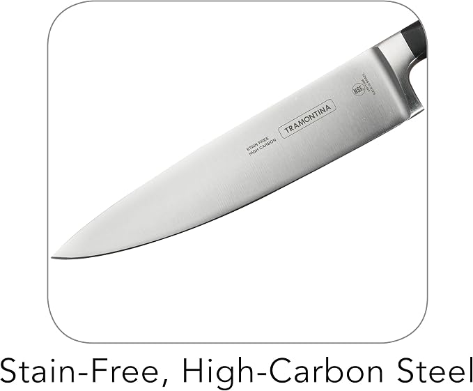 Tramontina Pro Series Forged 8-Inch Chef Knife, Stain-free High-Carbon Steel Kitchen Knives for Cooking