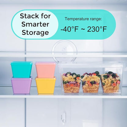 Gemice 1-Cup Silicone Freezer Molds with Lids, Individual 4-Pack Portion Soup Cubes Freezer Trays for Food Storage, Oven & Dishwasher Safe, BPA-Free, Silicone Freezer Containers for Meal Prep