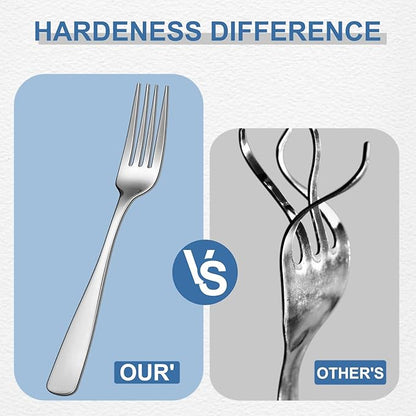 BEWOS 20 Piece Silverware Set - Stainless Steel Silverware Sets for 4 Include Spoon, Forks, Knives, Mirror Polished Flatware Set for Home, Kitchen, Restaurant, Dishwasher Safe