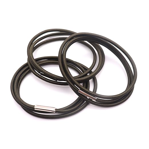 Hongmed Trash Can Rubber Bands Set of 3, Olive Green, Fits 13 to 30 Gallon Trash Cans, Garbage Can Elastic Bands, Durable Trash Can Bag Holder Straps Good for Home and Office