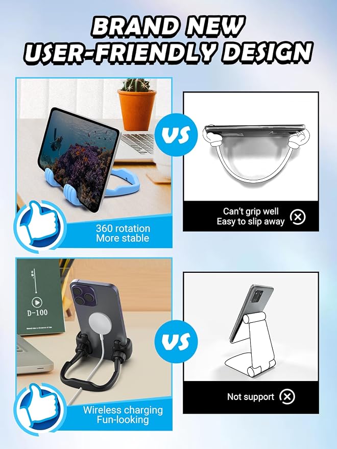 Teens Boys Adults Kids Dad Gifts for Fathers Day: Thumbs Up Lazy Phone Stand Cell Phone Holder for Desk Funny Gift for Teenager Girl Men Women Cool Gadgets Stuff Stocking Stuffers Birthday Gifts Ideas