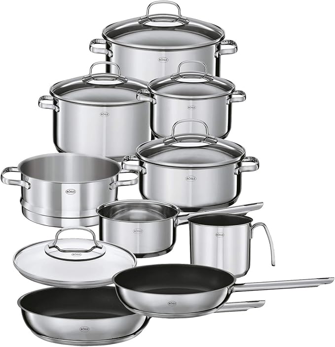 Rösle Elegance Stainless Steel Cookware Set, 10 Piece