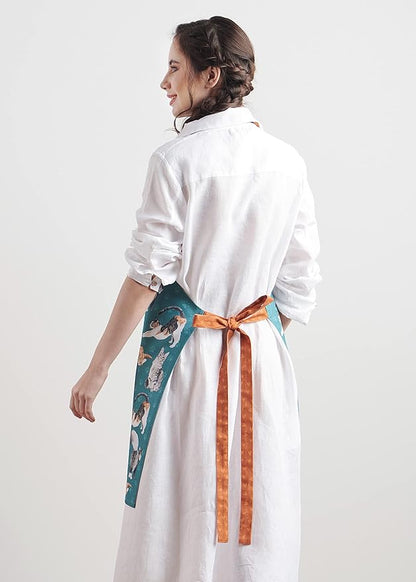 Maison d' Hermine 100% Cotton Apron for women with Pocket Kitchen Chef Apron for Men Cooking Spring Summer