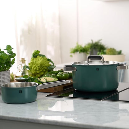 ZWILLING Pure 6-pc Stainless Steel Cookware Set, Green