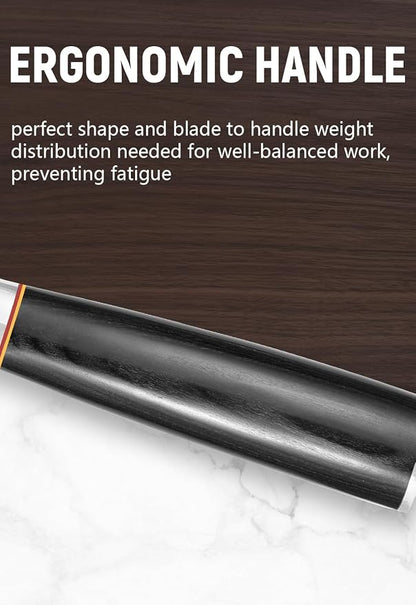 Kiritsuke Knife - 8 Inch Damascus Japanese Chef's Knife, 67 Layers Japanese VG-10 Gyuto Kitchen Cooking Knife - Ergonomic Handle