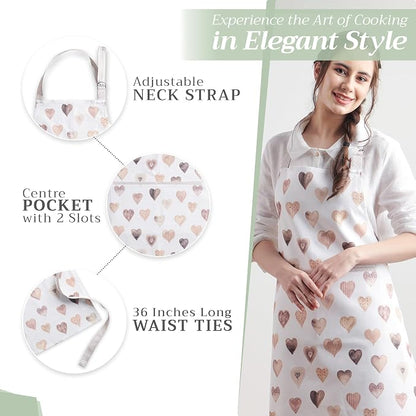 Maison d' Hermine 100% Cotton Apron for women with Pocket Kitchen Chef Apron for Men Cooking Spring Summer