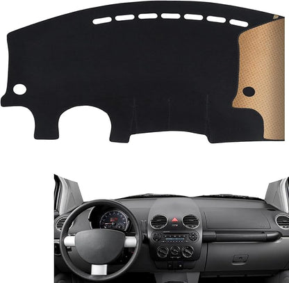 Dash Cover, Anti-Glare, Sun Protection, Dustproof, UV-Proof, Dashboard Covers, Interior Car Accessorie Fit for 1998 1999 2000 2001 2002 2003 2004 2005 2006-2010 Vo-lkswagen Beetle, Black