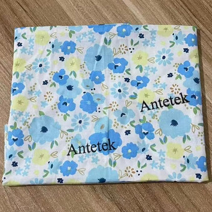 Light Weight Natural Cotton Fabric by the Yard DIY Making Supplies Quilting Patchwork Fabric Fat Quarter Bundles DIY for Quilting Cotton Patchwork Cushions (Big Blue Flowers, 1 Yard)