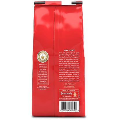 Community Coffee French Vanilla Flavored Ground Coffee, Medium Roast, 12 oz Bag (Pack of 2)