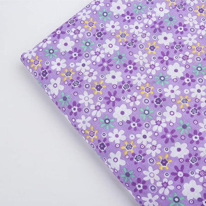 7Pcs 20" x 20" Cotton Fabric DIY Making Supplies Quilting Patchwork Fabric Fat Quarter Bundles DIY for Quilting Cotton Patchwork Cushions (Purple, 20" x 20")