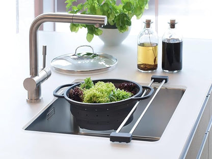 Sanni Shoo drip.line Pure - Adjustable Drip Tray - Practical, Multifunctional Kitchen Rack for Storing Dishcloths and Brushes - Drip Drying Bottles - Heat-Resistant (Ocean, Pure)