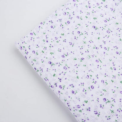 7Pcs 20" x 20" Cotton Fabric DIY Making Supplies Quilting Patchwork Fabric Fat Quarter Bundles DIY for Quilting Cotton Patchwork Cushions (Purple, 20" x 20")