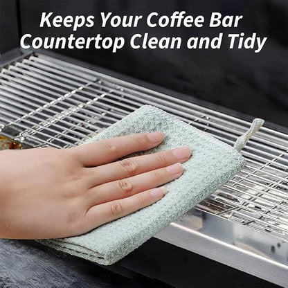 Barista Towels 6 Pack, Microfiber Professtional Coffee Cleaning Cloths, Espresso Machines Accessories for Steam Wands, Countertops and Coffee Essentials, 12”x12”