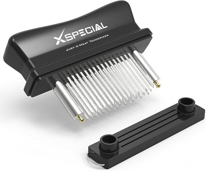 XSpecial Meat Tenderizer Tool 48 Blades Stainless Steel - Kitchen Cooking Gadgets Tools with Ultra Sharp Needle That Makes Steak & Chicken Tender - No More Hammer, Meat Pounder Or Mallet