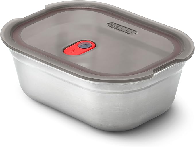 BLACK + BLUM Microwavable Stainless Steel Lunch Box | Multi-Function, Vacuum Sealed Container for Healthy Food | Portable and Stackable Food Storage for Office and Outdoor | 30 oz / 900ml