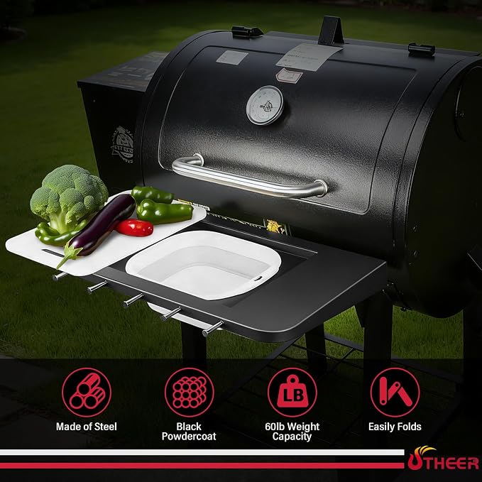 23.6 X 12.2 Folding Grill Shelf for Pit Boss 700DX 700FB 700FB2 800FB2, Easy-Check Fit Accessory for Outdoor Cooking or Use