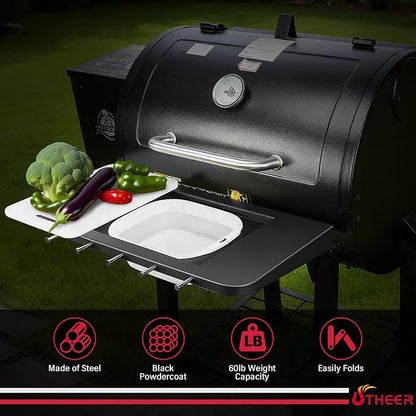 23.6 X 12.2 Folding Grill Shelf for Pit Boss 700DX 700FB 700FB2 800FB2, Easy-Check Fit Accessory for Outdoor Cooking or Use