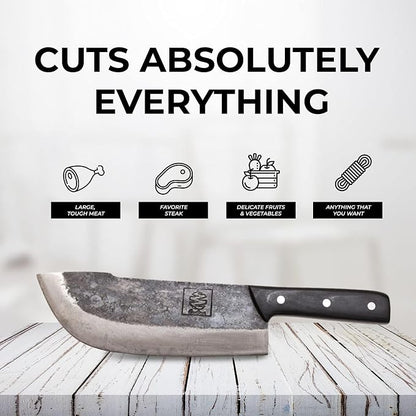 COOLINA The Ultimate Trio Professional Kitchen High-Carbon Steel Knife Set | Handmade Knives for Daily Kitchen Tasks | Full Tang, Ergonomic, Razor Sharp (Tungsten, Galba, Daozi)