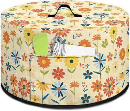 Colorful Floral Slow Cooker Cover Protection Crock for Pot Dust Cover Fits for Most 6-8 Quart Slow Cooker Dustproof Small Appliance Accessories Decor