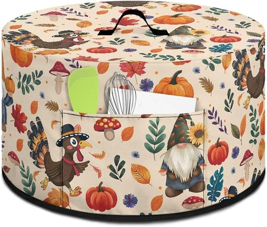 Gnomes Turkeys Slow Cooker Dust Cover 6-8 qt Crock for Pot Keep Small Kitchen Appliance Clean Kitchen Home Accessories Thanksgiving Decor Cover
