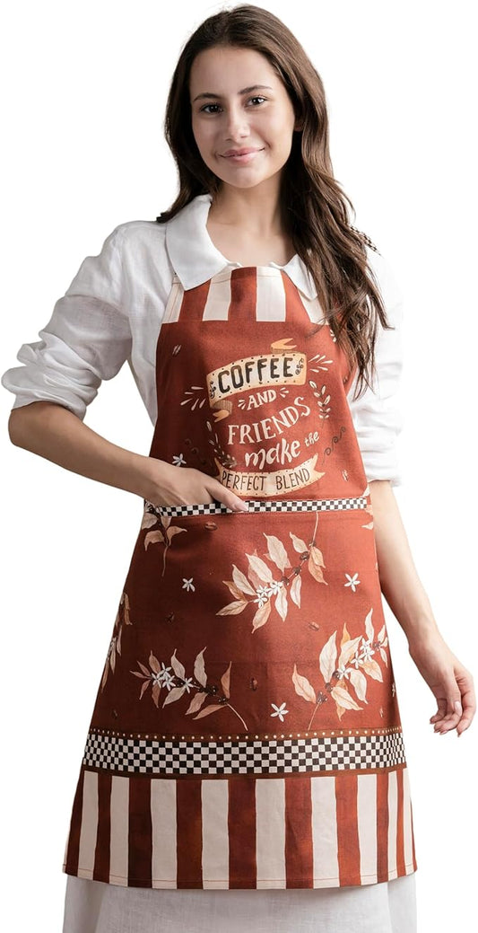 Maison d' Hermine 100% Cotton Apron for women with Pocket Kitchen Chef Apron for Men Cooking Spring Summer