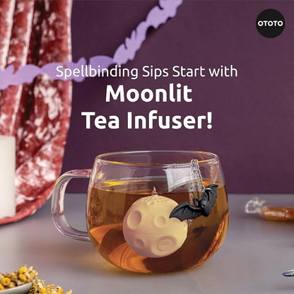 Cute Tea Strainers - Loose Leaf Tea Steeper, Tea Infuser for Loose Leaf Tea, Tea Diffusers, Tea Accessories, Mushroom Gifts, Cute Kitchen Accessories, White Elephant Gifts, (Moonlit, Spooky, Gothic)