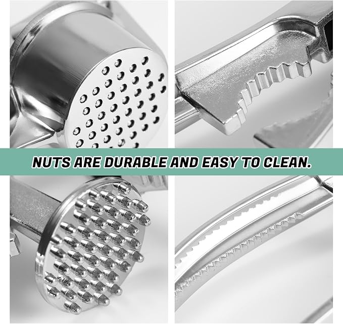 Heavy Duty Garlic Press and Mincer Set with Garlic Peeler, Rust Proof Dishwasher Safe Kitchen Tool - Easy Squeeze Ginger Crusher, Ergonomic Handle for Garlic and Nuts