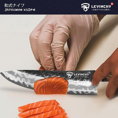 8 inch Damascus Japanese Chef's Knife, Ultra-durable Steel with Superior Blade Retention for Precise Chopping, Slicing and Dicing for Professional Chefs and Home Cooks